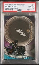 2022 Bowman Inception Silver Signings Oscar Colas #ISS-OC card