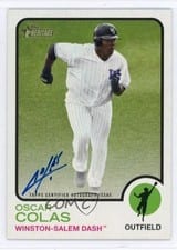 2022 Topps Heritage Minor League Real One Autographs Oscar Colas #ROA-OC card