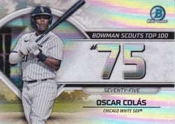2023 Bowman Bowman Scouts Top 100 Oscar Colas #BTP-75 card