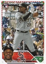 2023 Topps Holiday Base Set Oscar Colás #H179 card