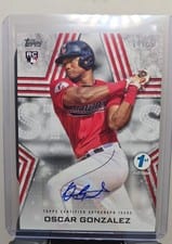 Oscar Gonzalez 2023 Topps 1st Edition Baseball Stars Autographs card