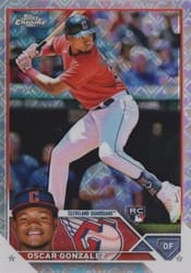 2023 Topps Chrome Logofractor Edition Base Set Oscar Gonzalez #207 card