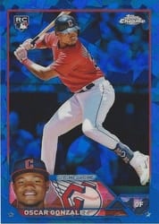 2023 Topps Chrome Sapphire Edition Base Set Oscar Gonzalez #119 card