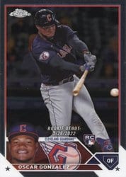 2023 Topps Chrome Update Base Set Oscar Gonzalez #USC47 card