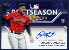2023 Topps Postseason Performance Autographs Oscar Gonzalez #PPA-OGO card