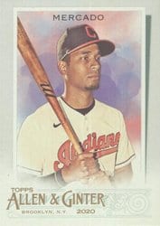 2020 Topps Allen & Ginter Base Set Oscar Mercado #213 card