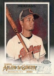2020 Topps Allen & Ginter Chrome Base Set Oscar Mercado #213 card