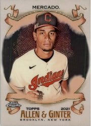2021 Topps Allen & Ginter Chrome Base Set Oscar Mercado #164 card