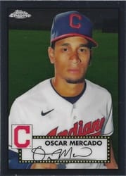 2021 Topps Chrome Platinum Anniversary Base Set Oscar Mercado #412 card
