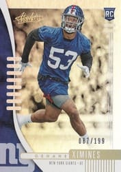 2019 Panini Absolute Base Set Oshane Ximines #178 card