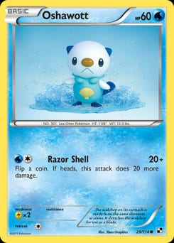 2011 Black & White Oshawott #28 card
