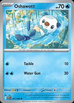 White Flare Oshawott #21 card