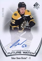 2021-22 SP Authentic Base Set Oskar Steen #179 card