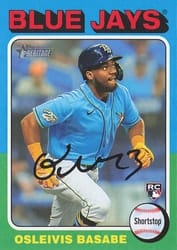 2024 Topps Heritage Mini Base Set Osleivis Basabe #387 card