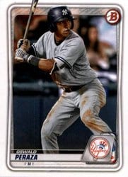 2020 Bowman Draft Base Set Oswald Peraza #BD-27 card