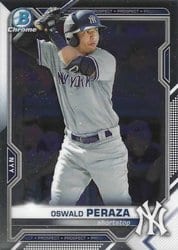 2021 Bowman Chrome Prospects Oswald Peraza #BCP-50 card