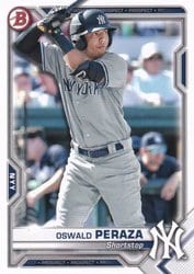 2021 Bowman Prospects Oswald Peraza #BP-50 card
