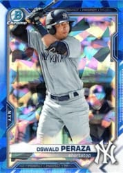 2021 Bowman Sapphire Edition Base Set Oswald Peraza #BCP-50 card