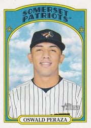 2021 Topps Heritage Minor League Base Set Oswald Peraza #178 card
