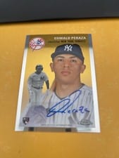 2023 Topps Chrome Platinum Anniversary Autographs Oswald Peraza #CPA-OP card