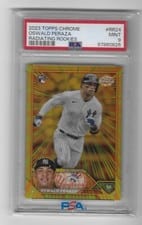 2023 Topps Chrome Update Radiating Rookies Oswald Peraza #RR-24 card