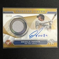 2024 Topps Pristine Pieces Autograph Relic Oswald Peraza #PPAR-OP card