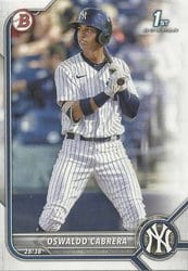 2022 Bowman Prospects Oswaldo Cabrera #BP-17 card
