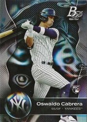 2023 Bowman Platinum Base Set Oswaldo Cabrera #41 card