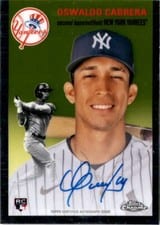 2023 Topps Chrome Platinum Anniversary Autographs Oswaldo Cabrera #CPA-OCA card