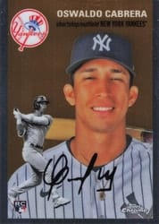 2023 Topps Chrome Platinum Anniversary Base Set Oswaldo Cabrera #81 card