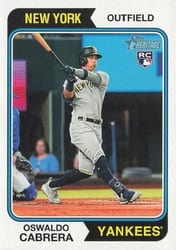 2023 Topps Heritage Base Set Oswaldo Cabrera #135 card