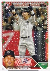 2023 Topps Holiday Base Set Oswaldo Cabrera #H163 card