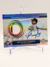 2024 Topps Pristine Pieces Autograph Relic Oswaldo Cabrera #PPAR-OC card