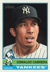 2025 Topps Heritage Base Set Oswaldo Cabrera #534 card