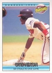 1992 Donruss Base Set Otis Nixon #33 card
