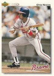 1992 Upper Deck Base Set Otis Nixon #451 card