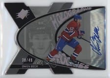 Owen Beck 2023-24 SPx Autograph Holograph Rookies card