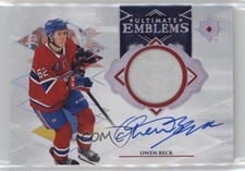 2023-24 Upper Deck Ultimate Collection Ultimate Emblems Autograph - Rookies Owen Beck #UE-OB card