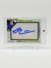 2025 Panini Boys of Summer Jumbo Acetate Signatures Owen Caissie #42 card