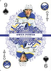 2022-23 O-Pee-Chee Playing Cards Owen Power #9-SPADES card