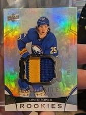 2022-23 Upper Deck Black Diamond Exquisite Collection Rookie Patch Owen Power #RP-OP card