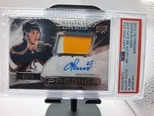 2022-23 Upper Deck Premier Horizontal Acetate Rookie Autograph Patch Owen Power #AHR-OP card