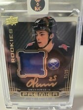 2022-23 Upper Deck Premier Premier Focus Rookies Autograph Patch Owen Power #PFPR-OP card