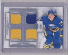 2022-23 Upper Deck The Cup Foundations Quad Jersey Owen Power #F-OP card