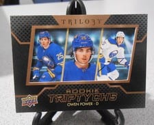 2022-23 Upper Deck Trilogy Rookie Triptychs Owen Power #RT-OP card