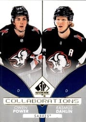 2022-23 SP Authentic Collaborations Owen Power/Rasmus Dahlin #C-11 card