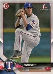 2018 Bowman Draft Base Set Owen White #BD-159 card