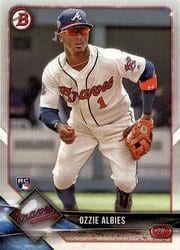 2018 Bowman Base Set Ozzie Albies #62 card