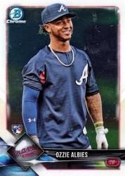 2018 Bowman Chrome Base Set Ozzie Albies #92b card