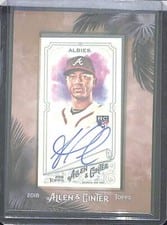 2018 Topps Allen & Ginter Framed Mini Autographs Ozzie Albies #MA-OA card
